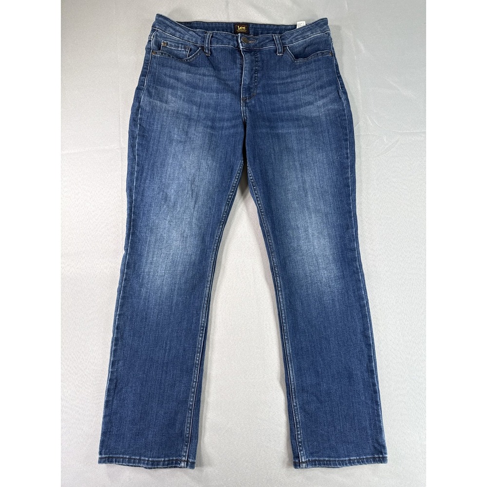 Lee Womens Bootcut Jeans Medium Wash Blue Denim Mid Rise Stretch Pocket W32 L31